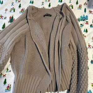 SHEIN Ribbed Knit Sweater - Light Gray